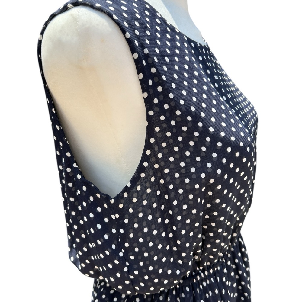 PinkyOtto Dress Polka Dot Dress Black White Assymetrical Hem Flouncy Small - Picture 9 of 13